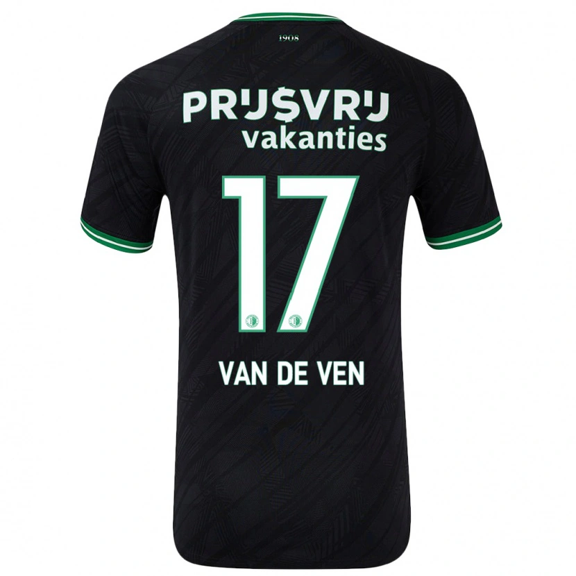 Danxen Mujer Camiseta Zoi Van De Ven #17 Negro Verde 2ª Equipación 2024/25 La Camisa México