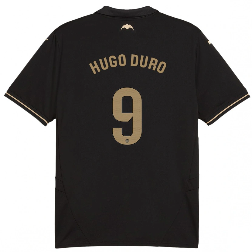 Danxen Mujer Camiseta Hugo Duro #9 Negro 2ª Equipación 2024/25 La Camisa México
