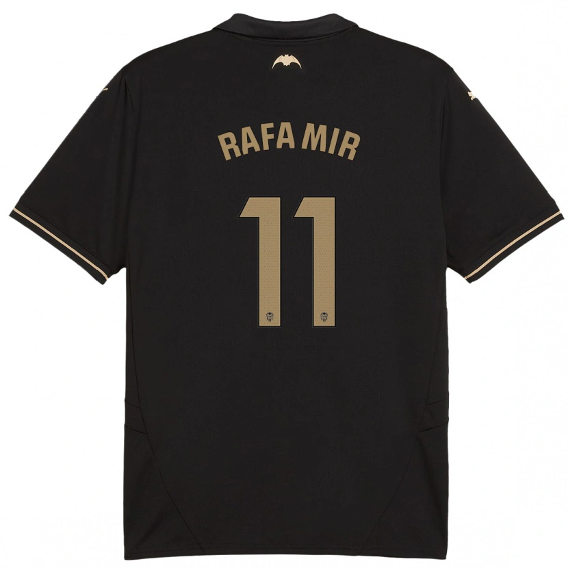 Danxen Mujer Camiseta Rafa Mir #11 Negro 2ª Equipación 2024/25 La Camisa México
