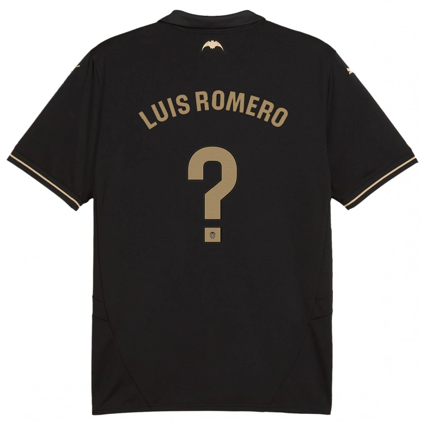 Danxen Mujer Camiseta Luis Romero #0 Negro 2ª Equipación 2024/25 La Camisa México
