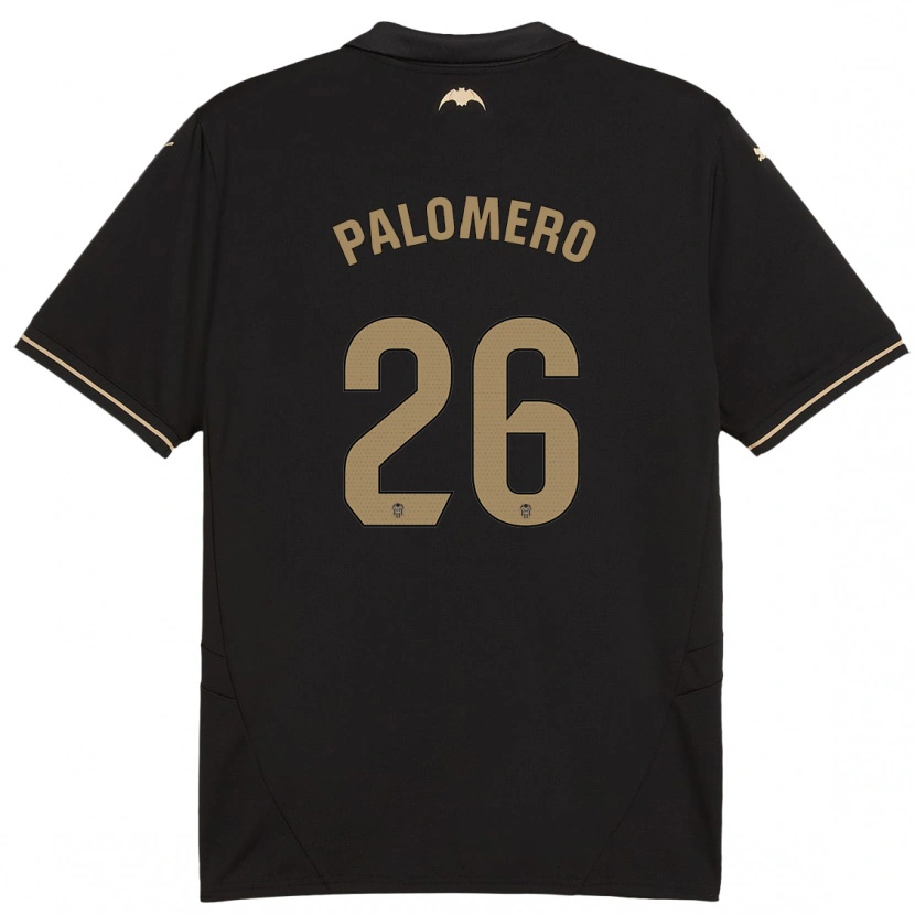 Danxen Mujer Camiseta Marc Palomero #26 Negro 2ª Equipación 2024/25 La Camisa México