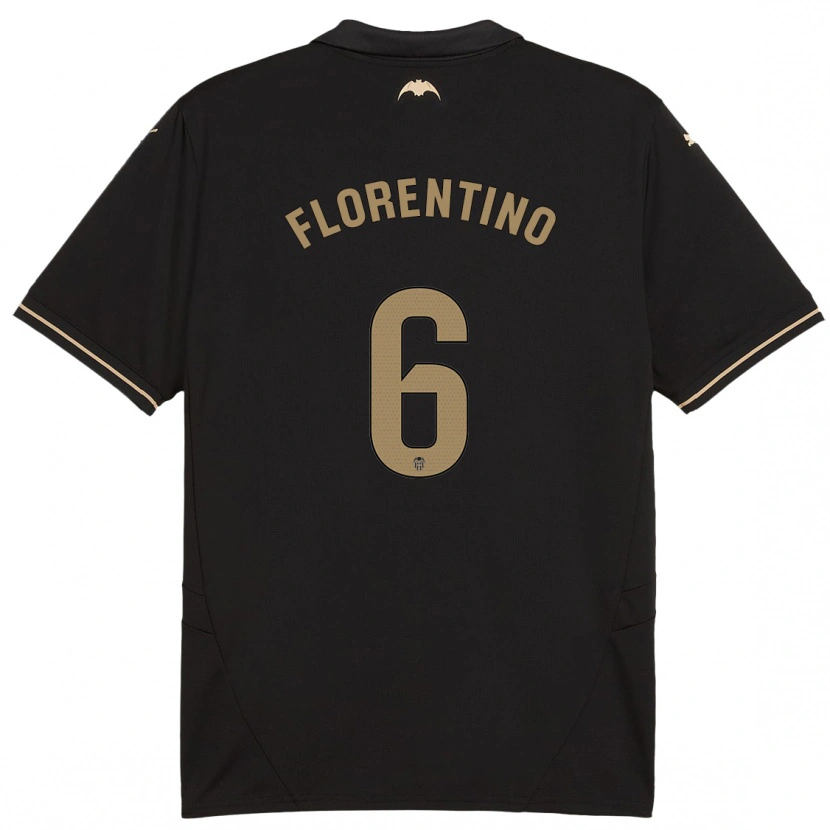 Danxen Mujer Camiseta Claudia Florentino #6 Negro 2ª Equipación 2024/25 La Camisa México