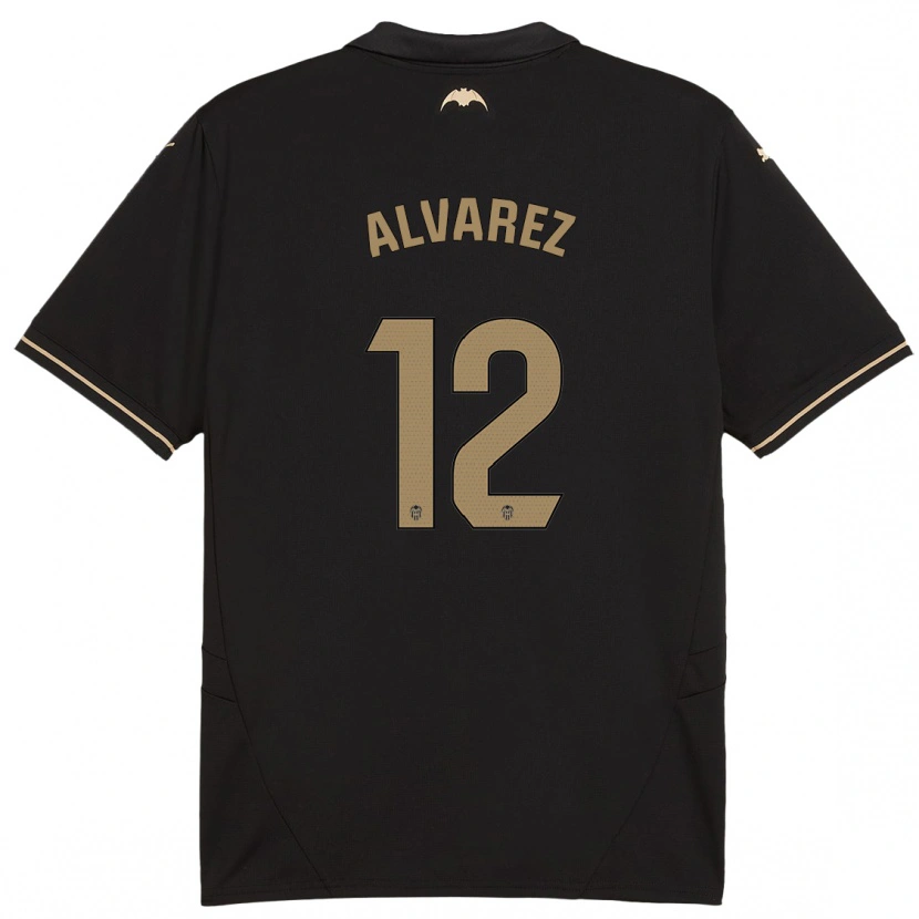Danxen Mujer Camiseta Sofia Alvarez #12 Negro 2ª Equipación 2024/25 La Camisa México