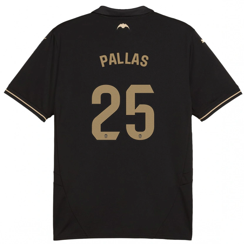 Danxen Mujer Camiseta Nerea Pallas #25 Negro 2ª Equipación 2024/25 La Camisa México