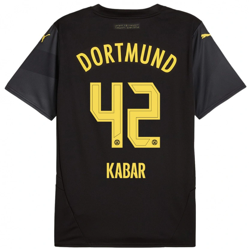 Danxen Mujer Camiseta Almugera Kabar #42 Negro Amarillo 2ª Equipación 2024/25 La Camisa México