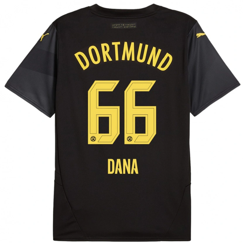 Danxen Mujer Camiseta Bleckmann Dana #66 Negro Amarillo 2ª Equipación 2024/25 La Camisa México