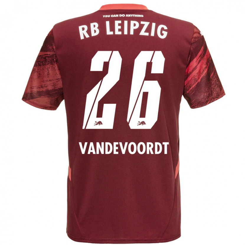 Danxen Mujer Camiseta Maarten Vandevoordt #26 Borgoña 2ª Equipación 2024/25 La Camisa México