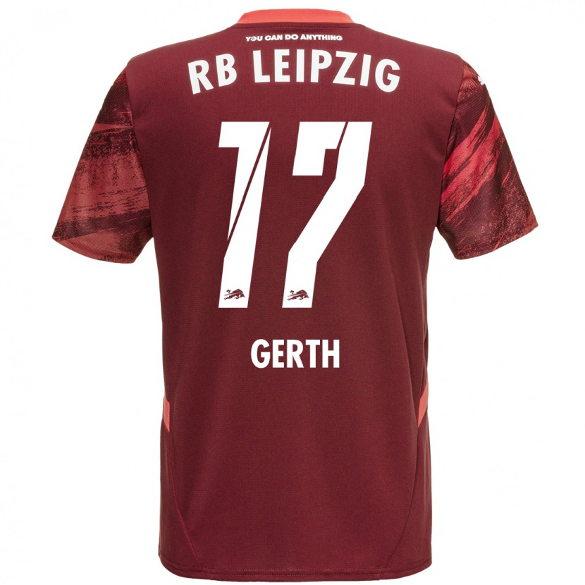Danxen Mujer Camiseta Amos Gerth #17 Borgoña 2ª Equipación 2024/25 La Camisa México