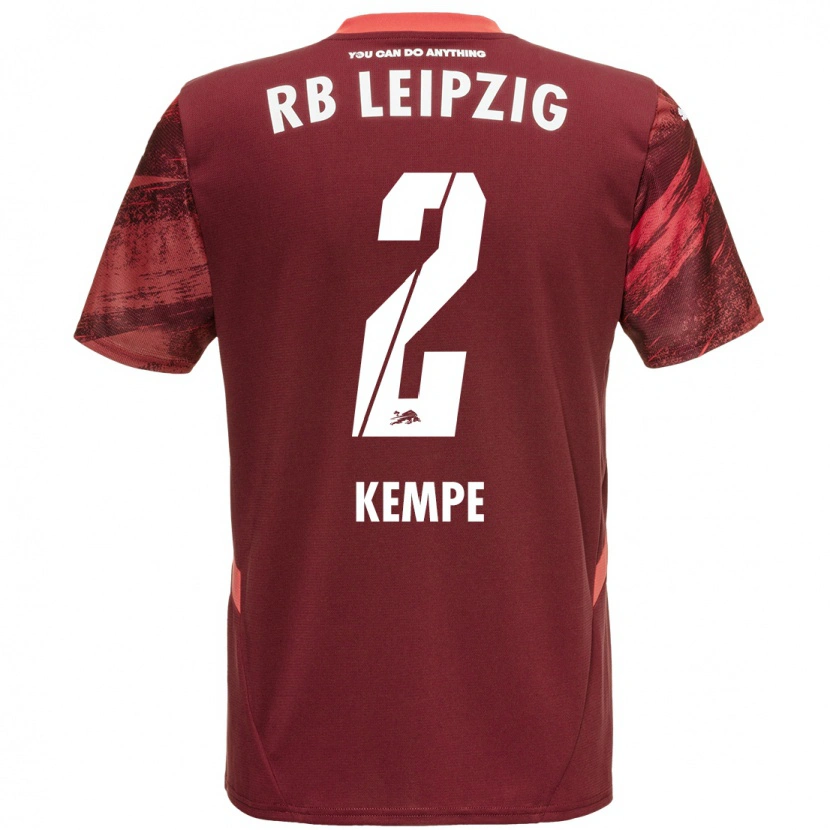 Danxen Mujer Camiseta Frederike Kempe #2 Borgoña 2ª Equipación 2024/25 La Camisa México