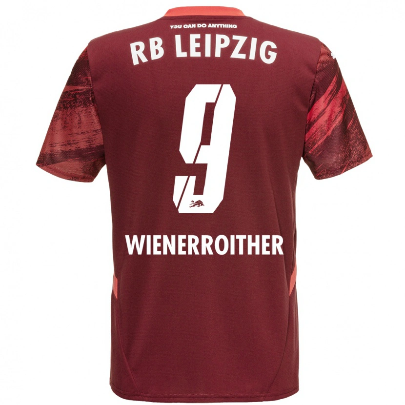Danxen Mujer Camiseta Katja Wienerroither #9 Borgoña 2ª Equipación 2024/25 La Camisa México