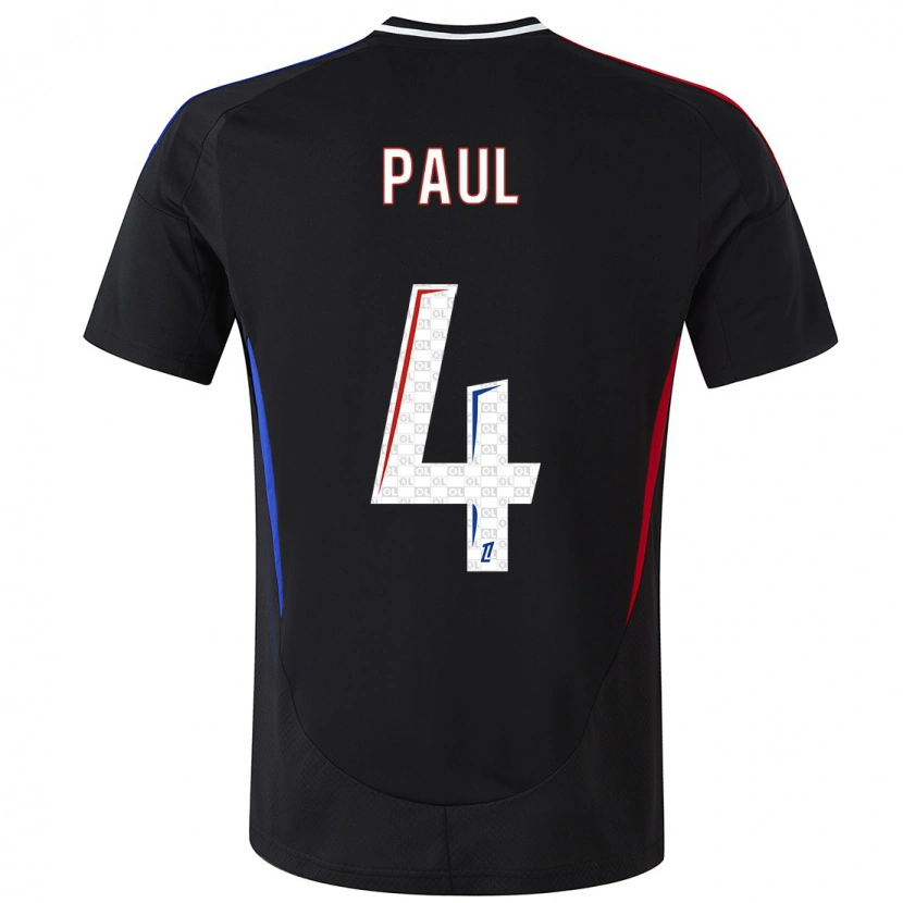 Danxen Mujer Camiseta Paul Akouokou #4 Negro 2ª Equipación 2024/25 La Camisa México