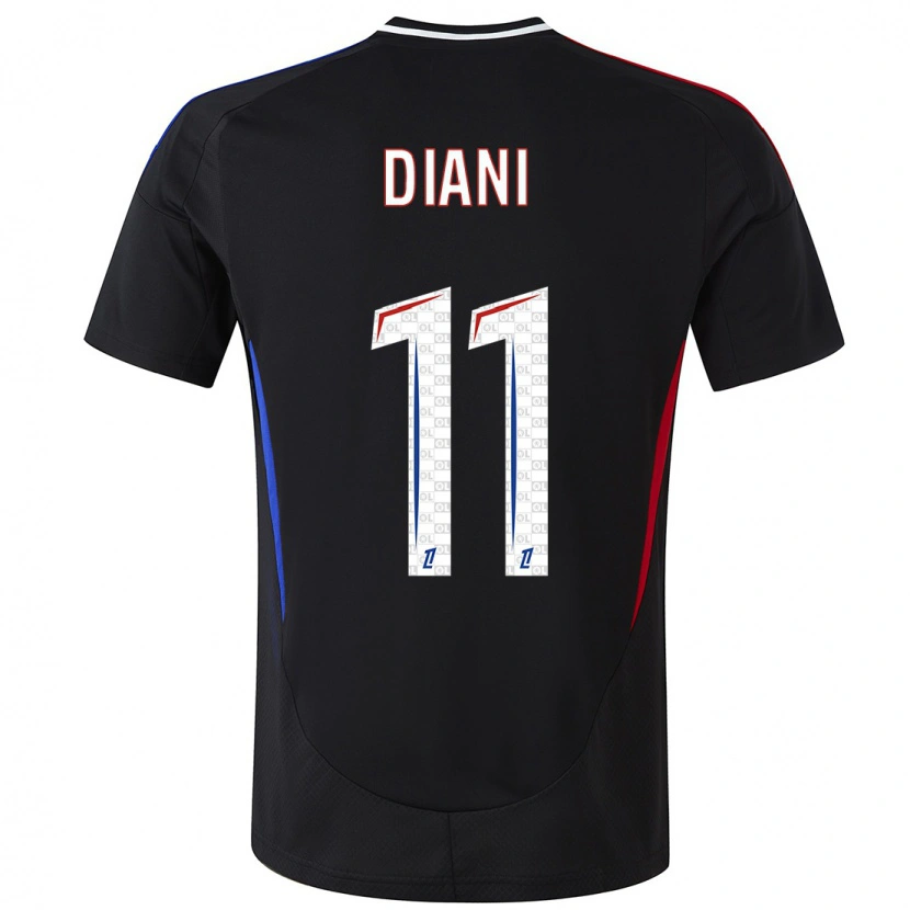 Danxen Mujer Camiseta Kadidiatou Diani #11 Negro 2ª Equipación 2024/25 La Camisa México