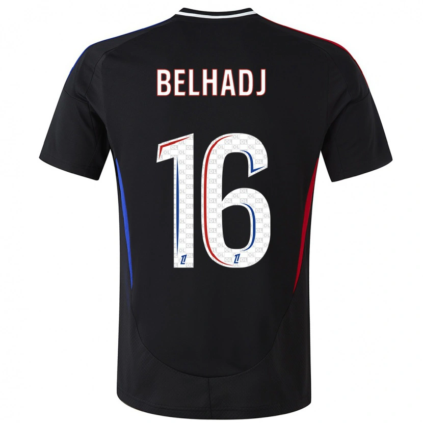 Danxen Mujer Camiseta Féerine Belhadj #16 Negro 2ª Equipación 2024/25 La Camisa México