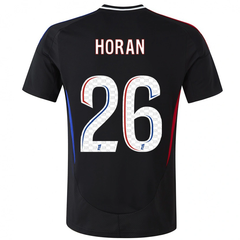 Danxen Mujer Camiseta Lindsey Horan #26 Negro 2ª Equipación 2024/25 La Camisa México