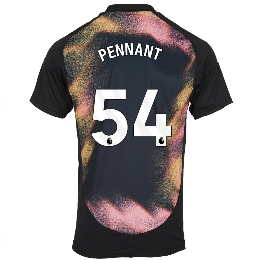 Danxen Mujer Camiseta Kian Pennant #54 Negro Blanco 2ª Equipación 2024/25 La Camisa México