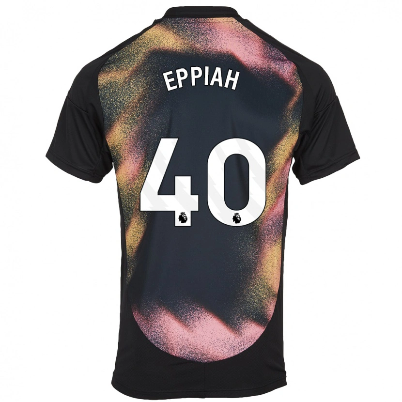 Danxen Mujer Camiseta Josh Eppiah #40 Negro Blanco 2ª Equipación 2024/25 La Camisa México