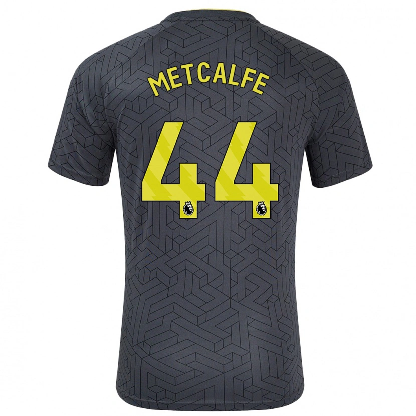 Danxen Mujer Camiseta Jenson Metcalfe #44 Negro Amarillo 2ª Equipación 2024/25 La Camisa México