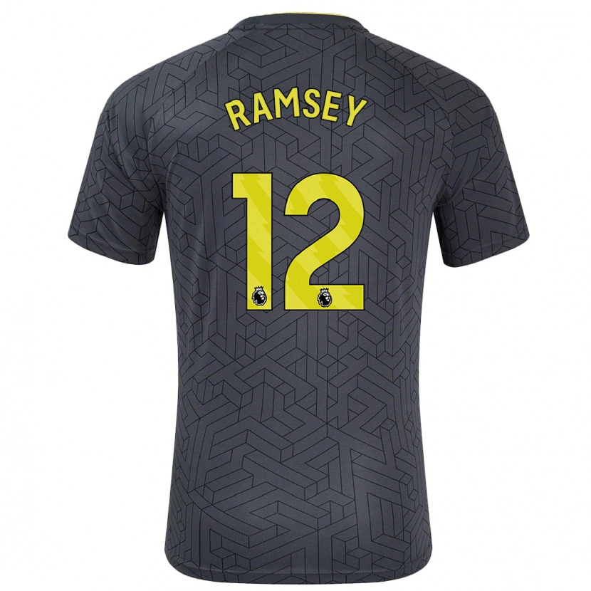 Danxen Mujer Camiseta Emily Ramsey #12 Negro Amarillo 2ª Equipación 2024/25 La Camisa México
