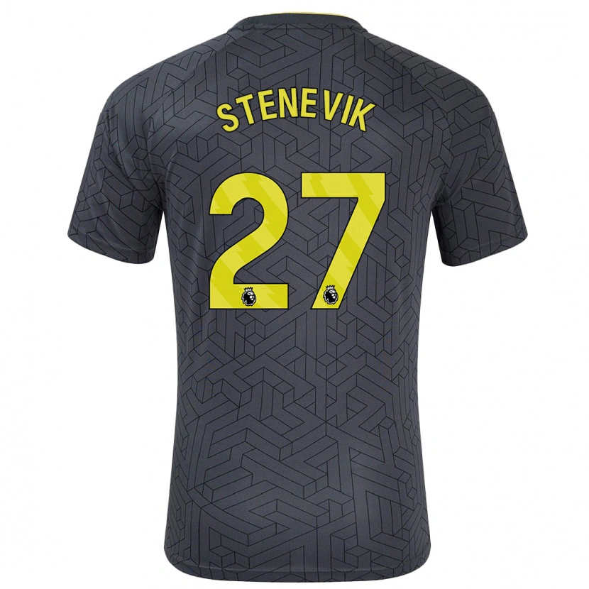 Danxen Mujer Camiseta Elise Stenevik #27 Negro Amarillo 2ª Equipación 2024/25 La Camisa México