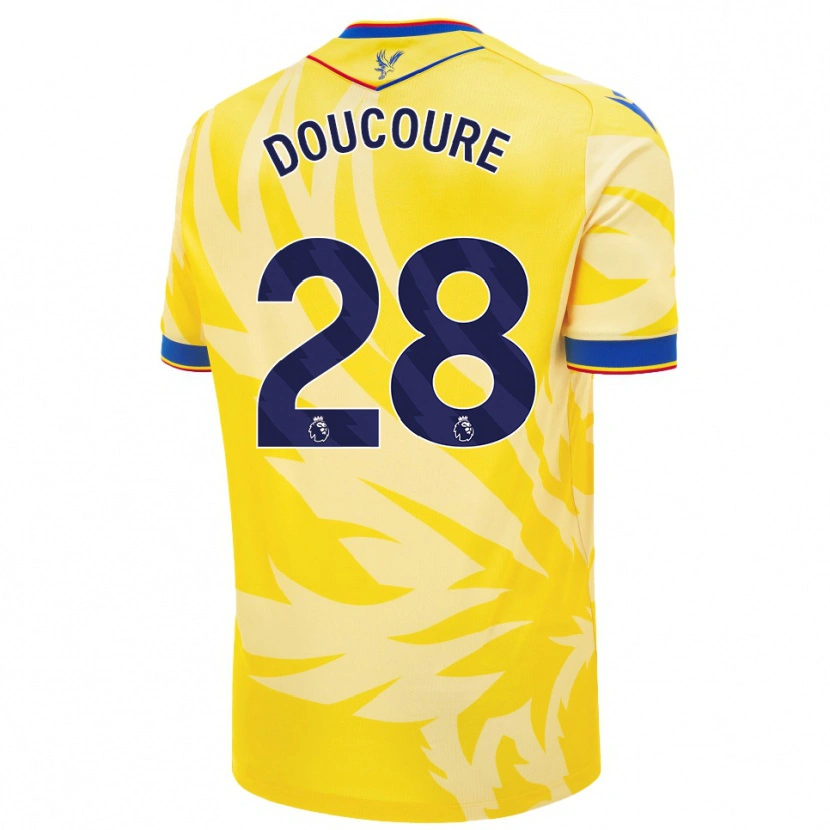 Danxen Mujer Camiseta Cheick Doucouré #28 Amarillo 2ª Equipación 2024/25 La Camisa México