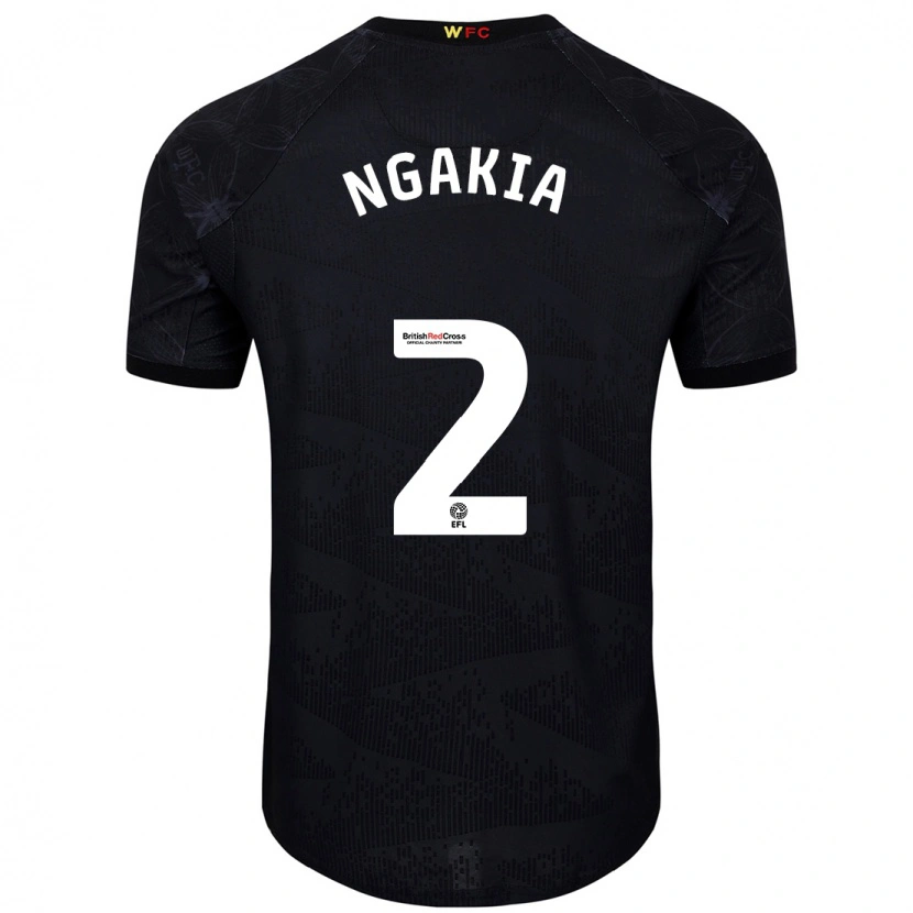 Danxen Mujer Camiseta Jeremy Ngakia #2 Negro Blanco 2ª Equipación 2024/25 La Camisa México