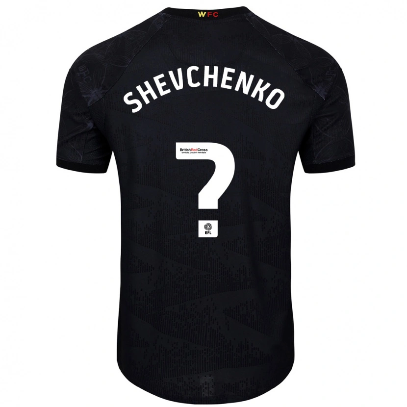 Danxen Mujer Camiseta Kristian Shevchenko #0 Negro Blanco 2ª Equipación 2024/25 La Camisa México