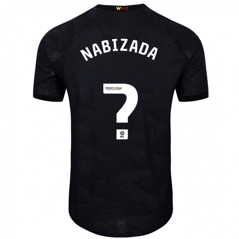 Danxen Mujer Camiseta Amin Nabizada #0 Negro Blanco 2ª Equipación 2024/25 La Camisa México