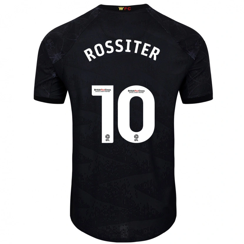 Danxen Mujer Camiseta Annie Rossiter #10 Negro Blanco 2ª Equipación 2024/25 La Camisa México