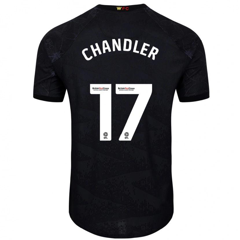 Danxen Mujer Camiseta Megan Chandler #17 Negro Blanco 2ª Equipación 2024/25 La Camisa México