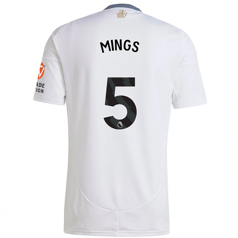 Danxen Mujer Camiseta Tyrone Mings #5 Blanco 2ª Equipación 2024/25 La Camisa México