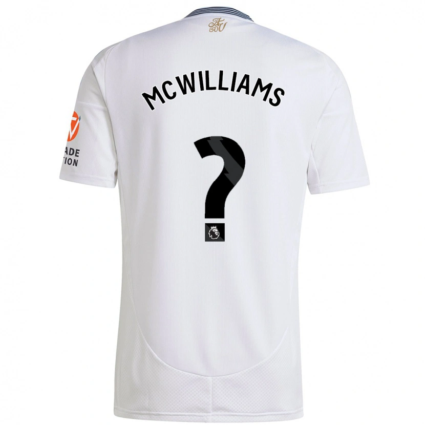 Danxen Mujer Camiseta Ashton Mcwilliams #0 Blanco 2ª Equipación 2024/25 La Camisa México