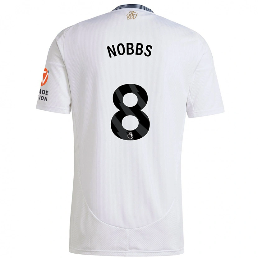 Danxen Mujer Camiseta Jordan Nobbs #8 Blanco 2ª Equipación 2024/25 La Camisa México
