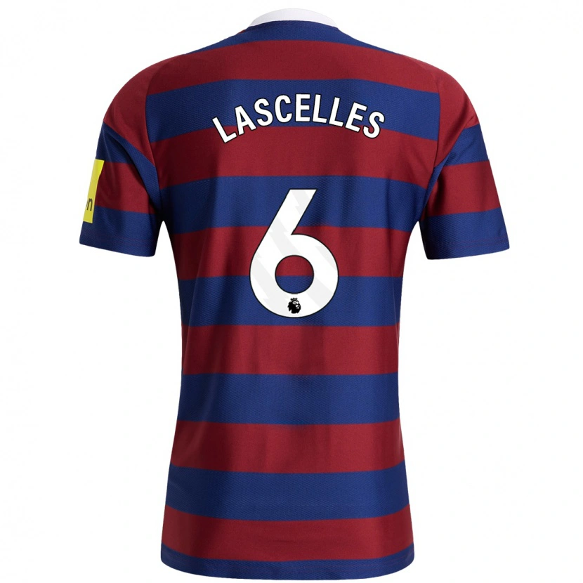 Danxen Mujer Camiseta Jamaal Lascelles #6 Burdeos Azul Marino 2ª Equipación 2024/25 La Camisa México