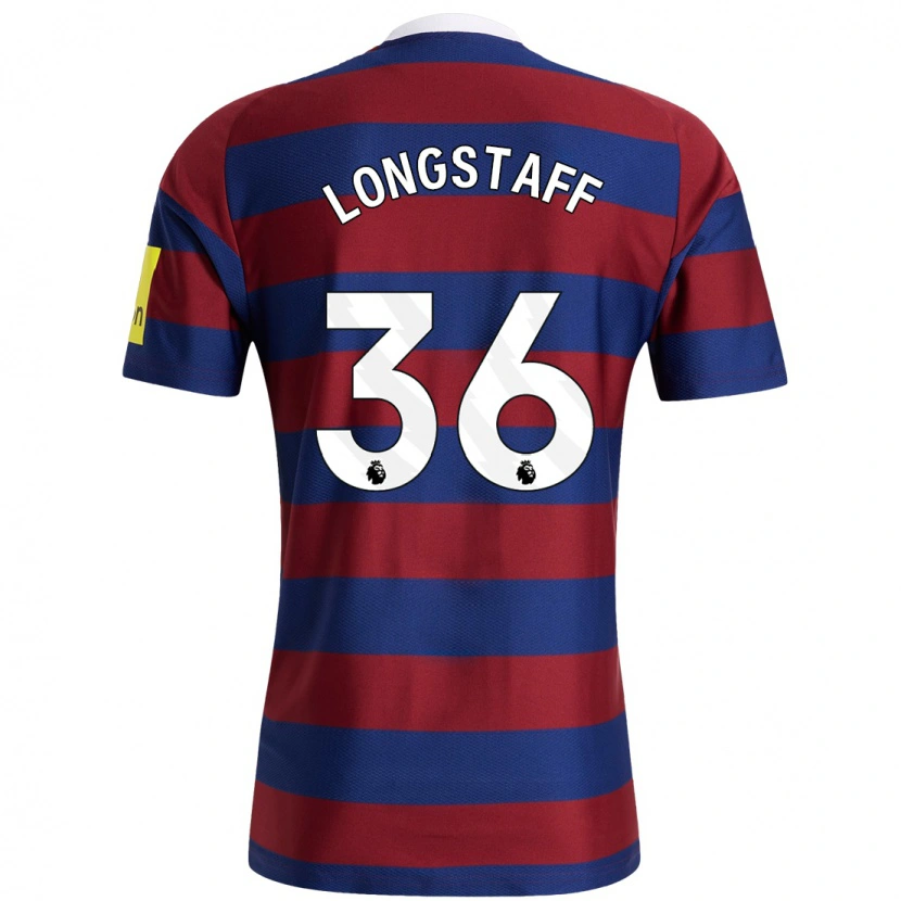 Danxen Mujer Camiseta Sean Longstaff #36 Burdeos Azul Marino 2ª Equipación 2024/25 La Camisa México