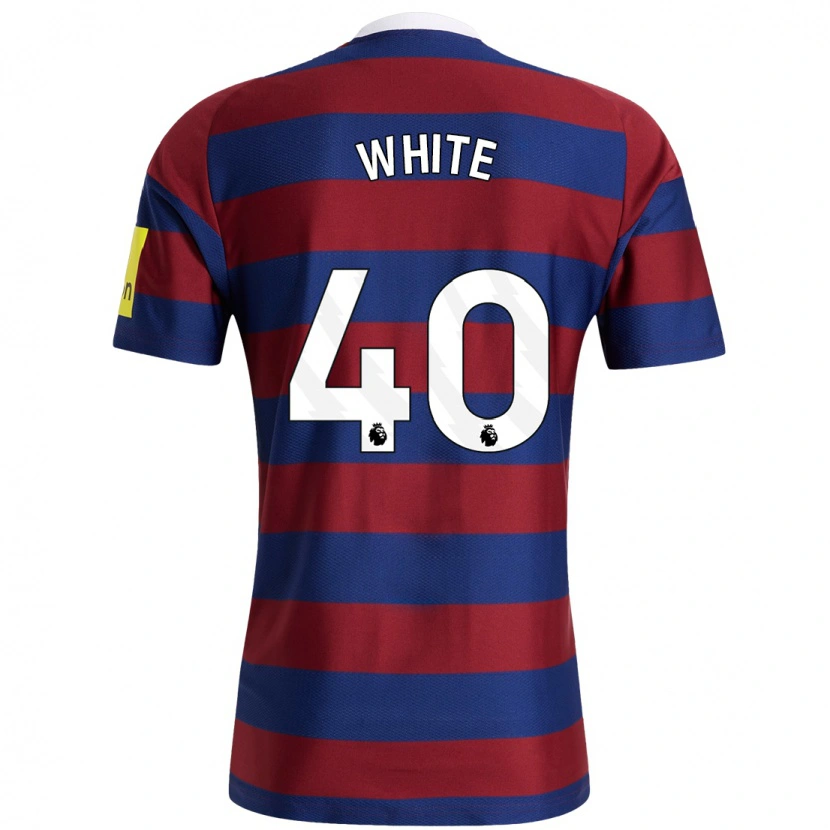 Danxen Mujer Camiseta Joe White #40 Burdeos Azul Marino 2ª Equipación 2024/25 La Camisa México