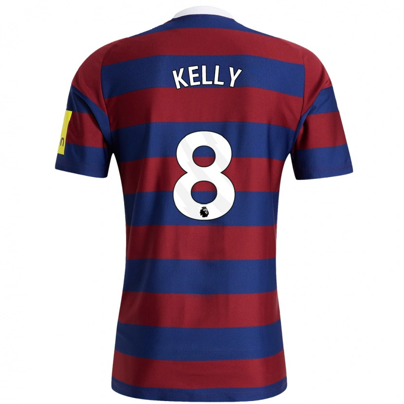 Danxen Mujer Camiseta Emma Kelly #8 Burdeos Azul Marino 2ª Equipación 2024/25 La Camisa México