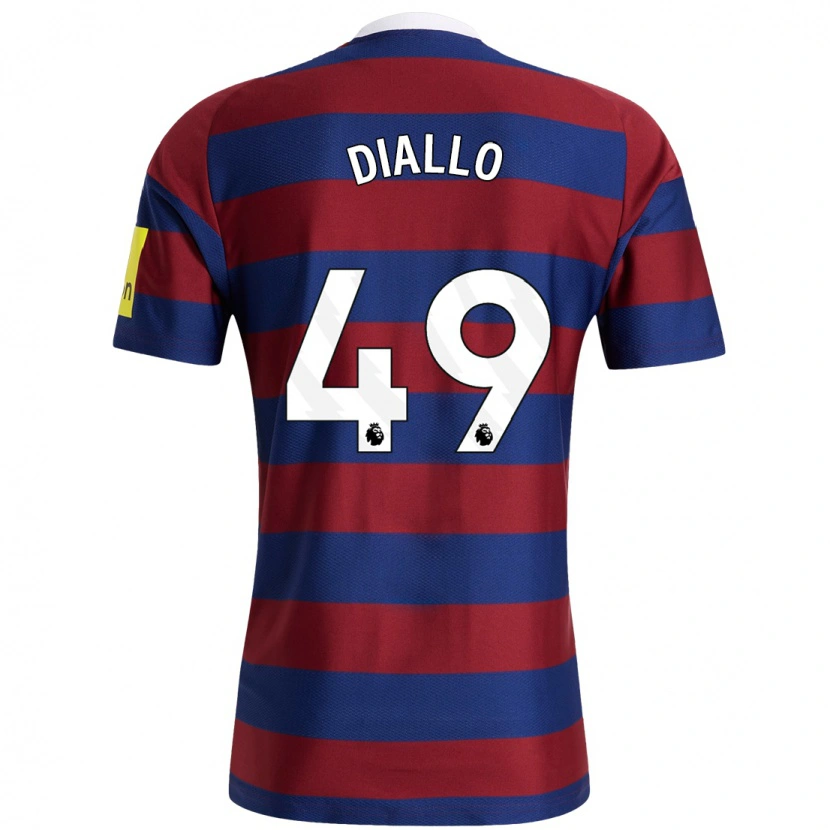 Danxen Mujer Camiseta Amadou Diallo #49 Burdeos Azul Marino 2ª Equipación 2024/25 La Camisa México
