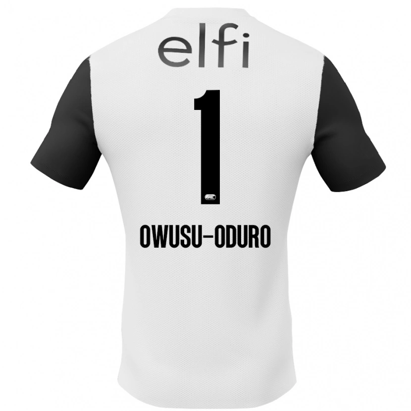 Danxen Mujer Camiseta Rome Jayden Owusu-Oduro #1 Blanco Negro 2ª Equipación 2024/25 La Camisa México