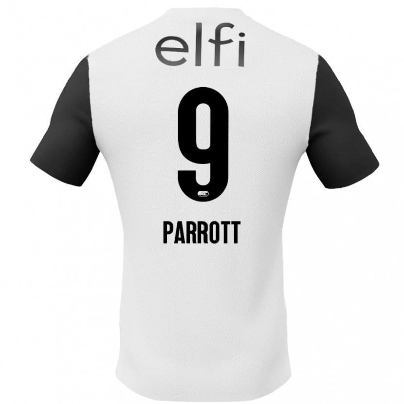 Danxen Mujer Camiseta Troy Parrott #9 Blanco Negro 2ª Equipación 2024/25 La Camisa México