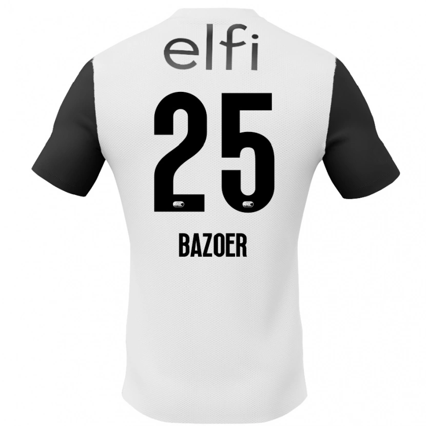 Danxen Mujer Camiseta Riechedly Bazoer #25 Blanco Negro 2ª Equipación 2024/25 La Camisa México