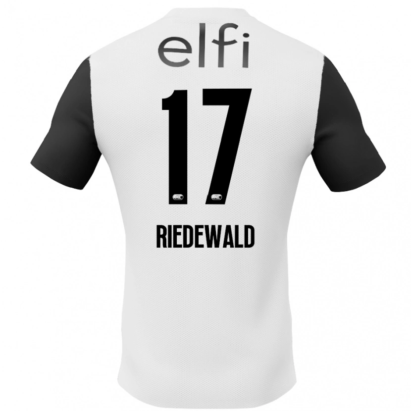 Danxen Mujer Camiseta Kenzo Riedewald #17 Blanco Negro 2ª Equipación 2024/25 La Camisa México