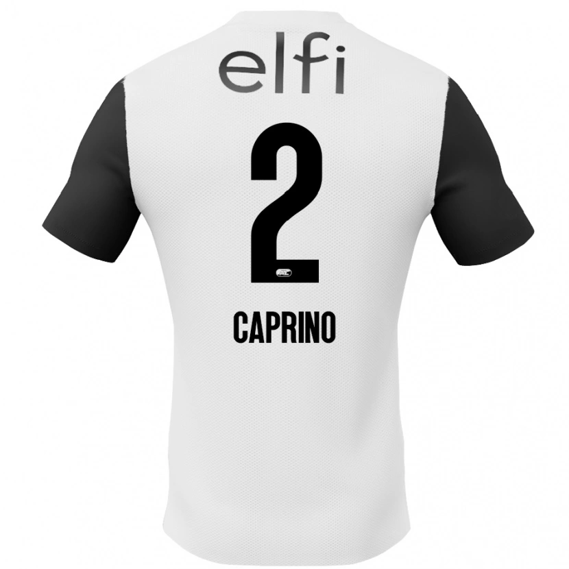 Danxen Mujer Camiseta Ginia Caprino #2 Blanco Negro 2ª Equipación 2024/25 La Camisa México