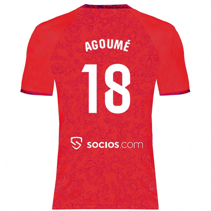 Danxen Mujer Camiseta Lucien Agoumé #18 Rojo 2ª Equipación 2024/25 La Camisa México