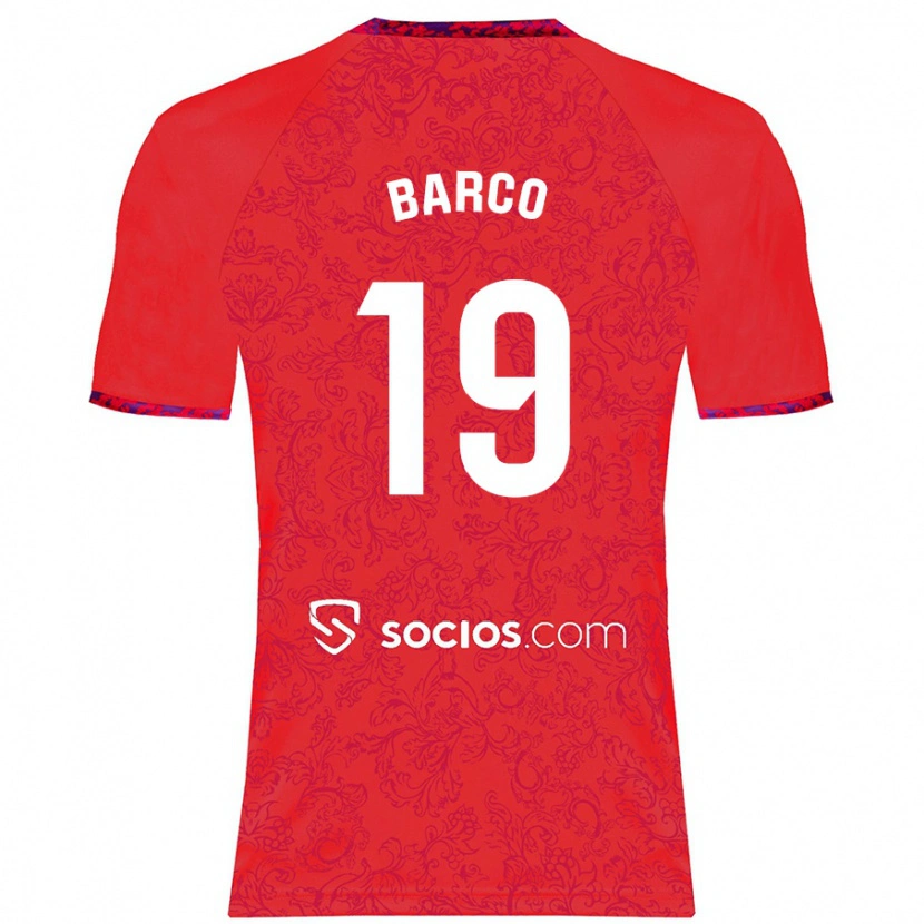 Danxen Mujer Camiseta Valentín Barco #19 Rojo 2ª Equipación 2024/25 La Camisa México