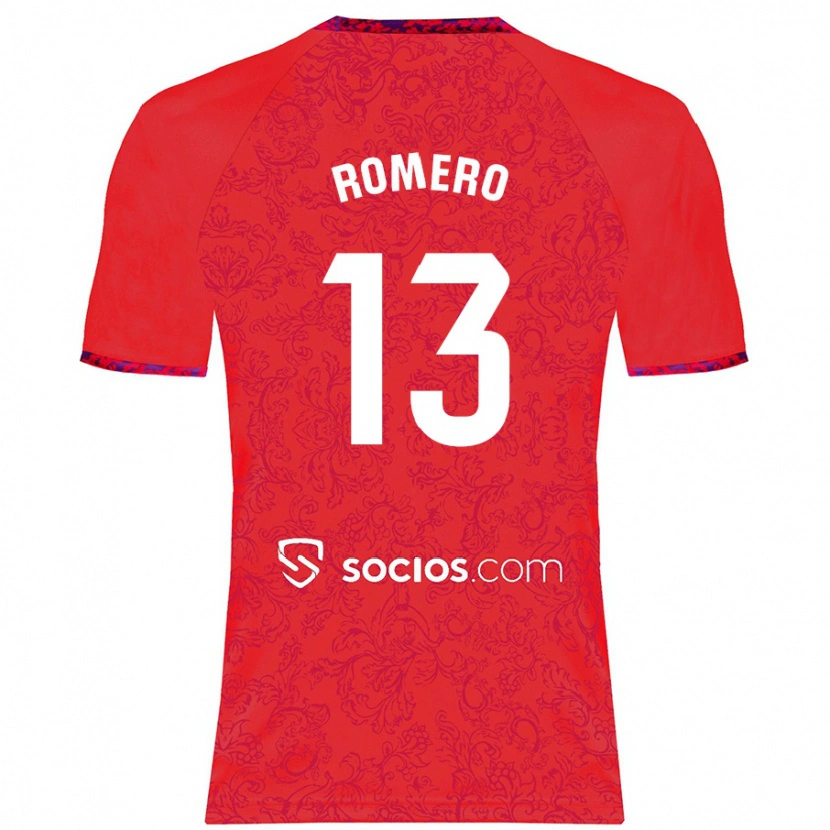 Danxen Mujer Camiseta Rafael Romero #13 Rojo 2ª Equipación 2024/25 La Camisa México