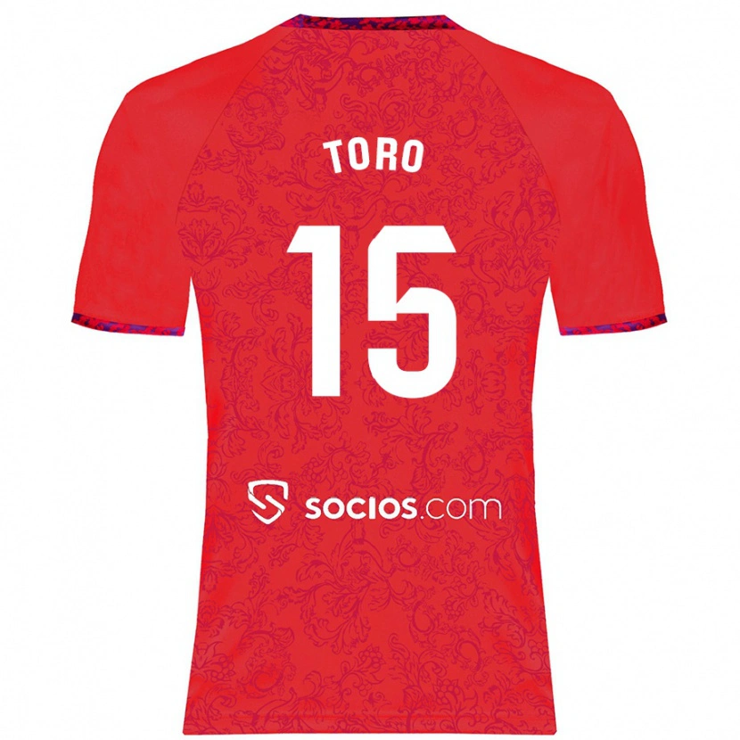 Danxen Mujer Camiseta Juanan Toro #15 Rojo 2ª Equipación 2024/25 La Camisa México