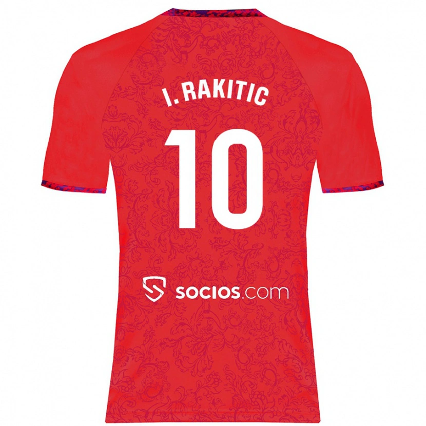 Danxen Mujer Camiseta Ivan Rakitic #10 Rojo 2ª Equipación 2024/25 La Camisa México