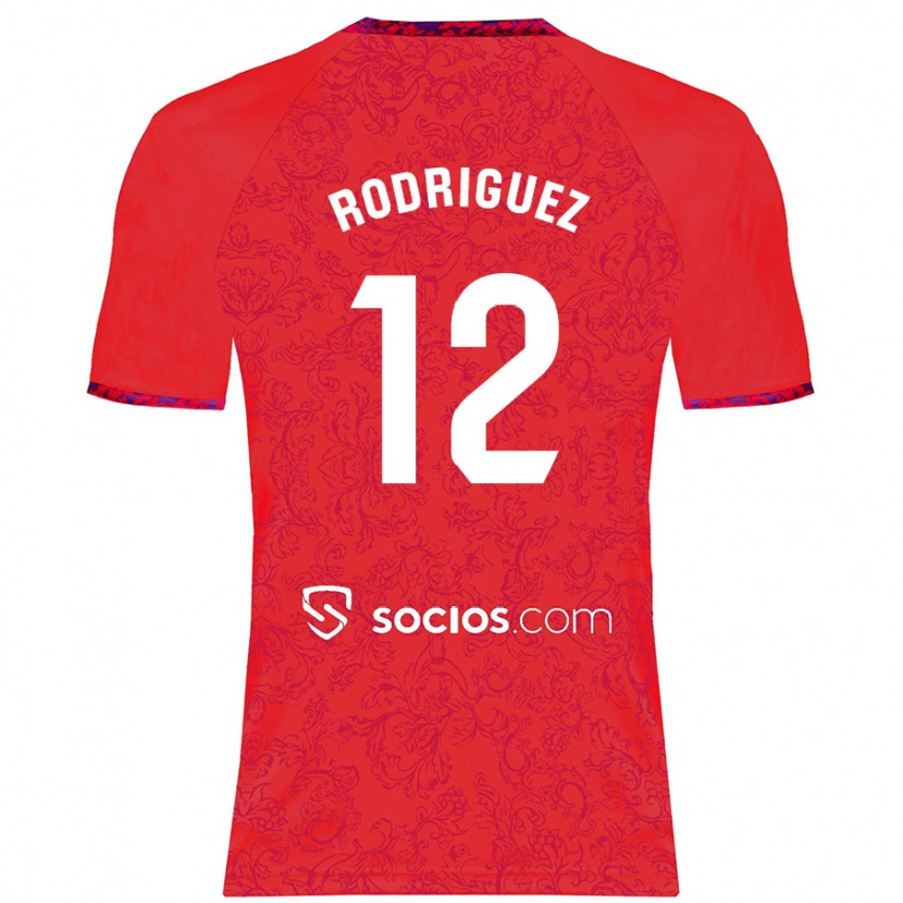 Danxen Mujer Camiseta Lucía María Rodríguez Herrero #12 Rojo 2ª Equipación 2024/25 La Camisa México