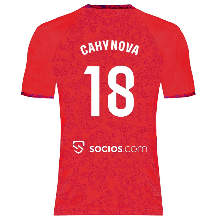 Danxen Mujer Camiseta Klara Cahynova #18 Rojo 2ª Equipación 2024/25 La Camisa México