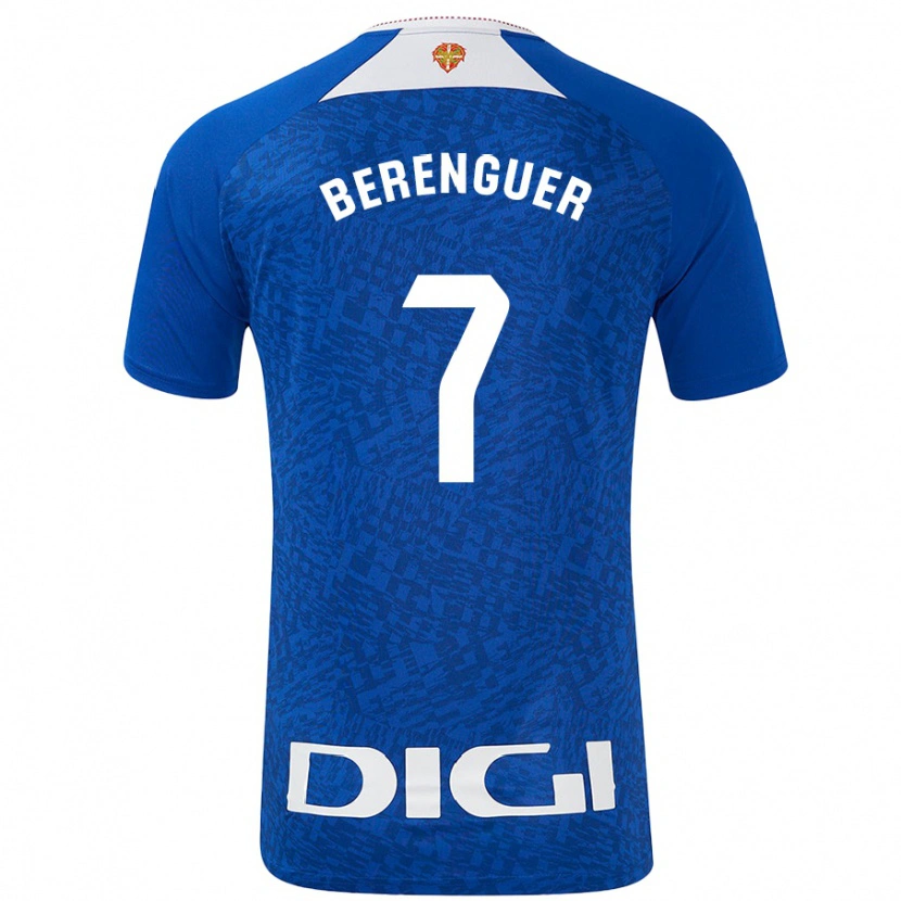 Danxen Mujer Camiseta Álex Berenguer #7 Azul Real 2ª Equipación 2024/25 La Camisa México